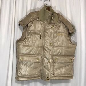 HOODED MECCA FEMME PUFFER VEST SZ SMALL